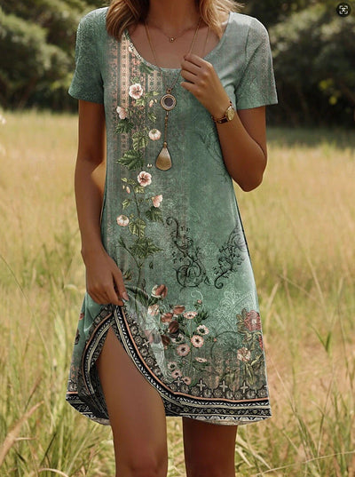 Hazel - Trendy Ethnic Printed Summer Dress