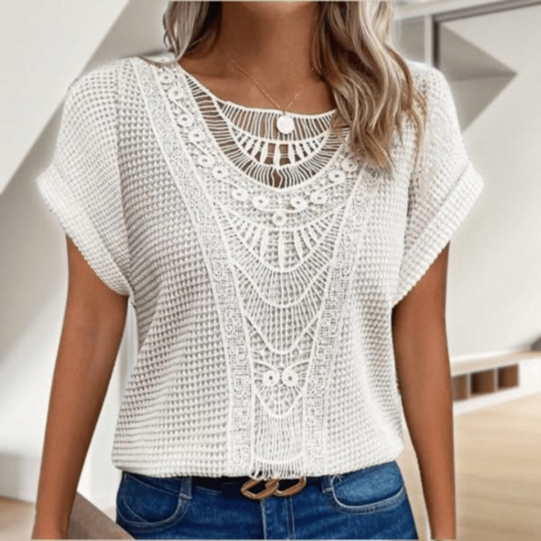 Elena - Elegant Crochet Blouse