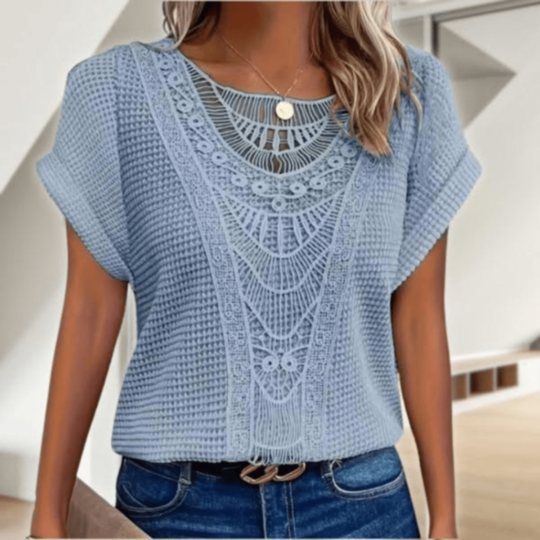 Elena - Elegant Crochet Blouse