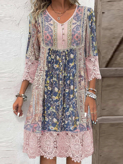 Mirabel - Boho Dress with Lace Details