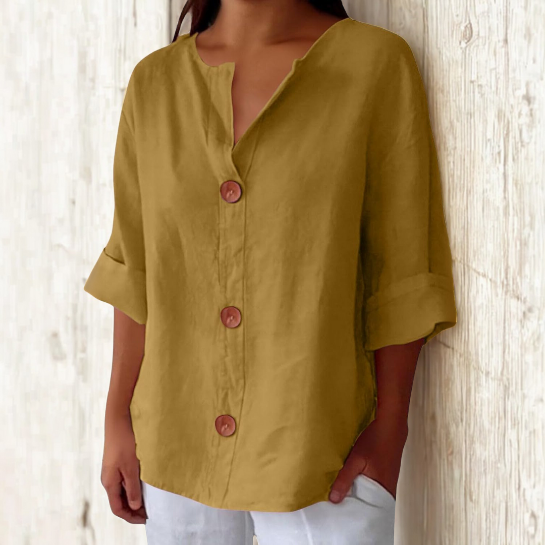 Lucy Casual Linen Blouse