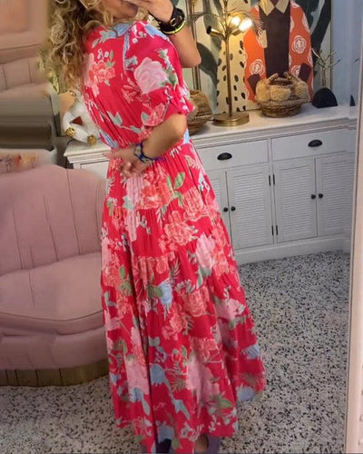Rosae - Vibrant Floral Maxi Dress