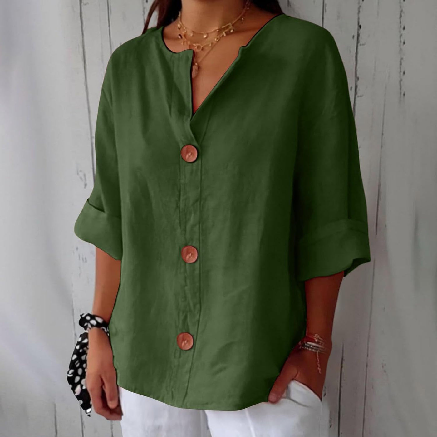 Lucy Casual Linen Blouse