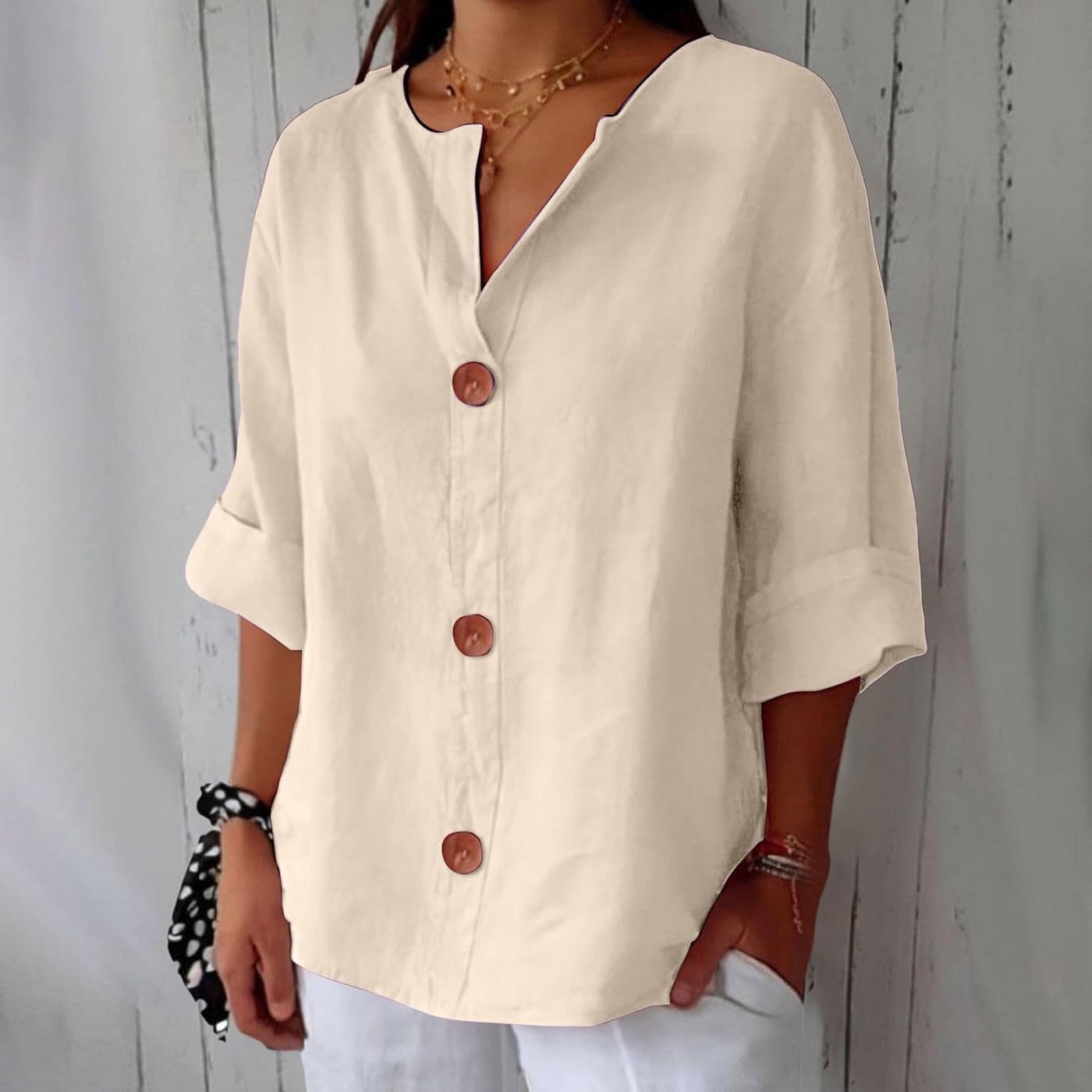 Lucy Casual Linen Blouse
