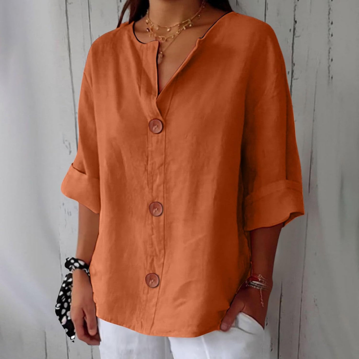 Lucy Casual Linen Blouse
