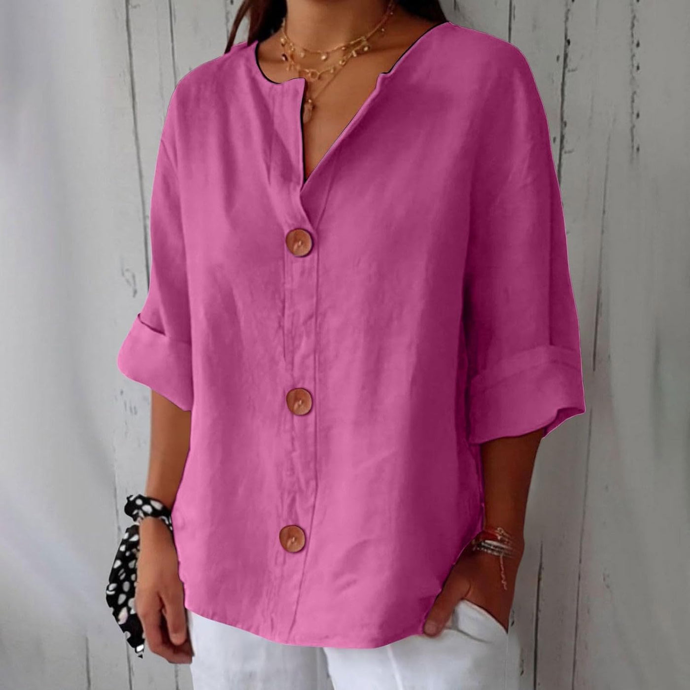 Lucy Casual Linen Blouse