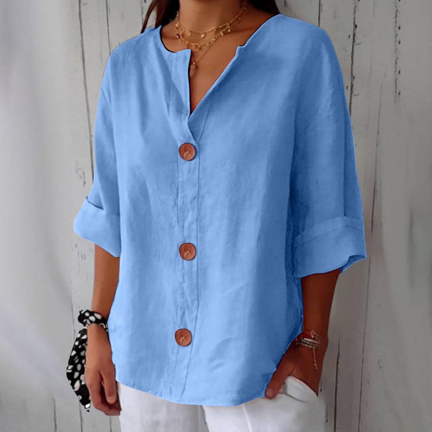 Lucy Casual Linen Blouse