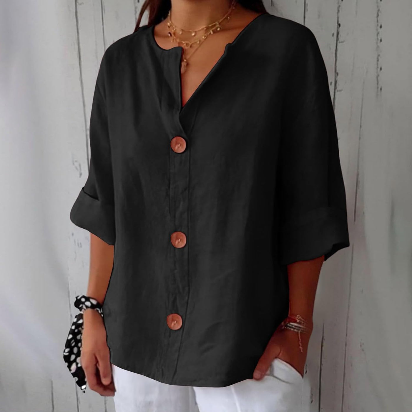 Lucy Casual Linen Blouse