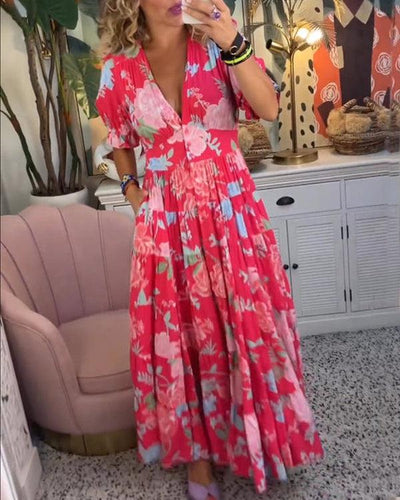 Rosae - Vibrant Floral Maxi Dress