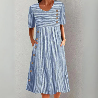 Lenna - Striped Midi Dress