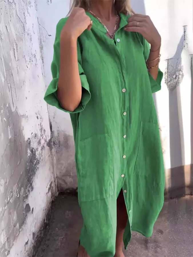 Amelia - Buttoned Breeze Dress