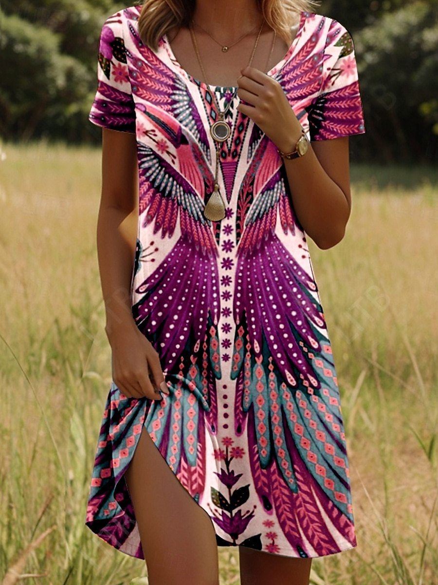 Hazel - Trendy Ethnic Printed Summer Dress