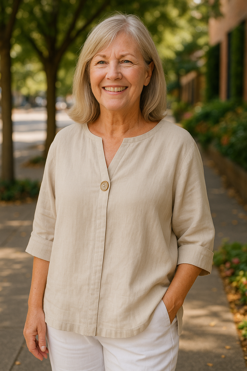 Tahlia - Relaxed V-Neck Blouse