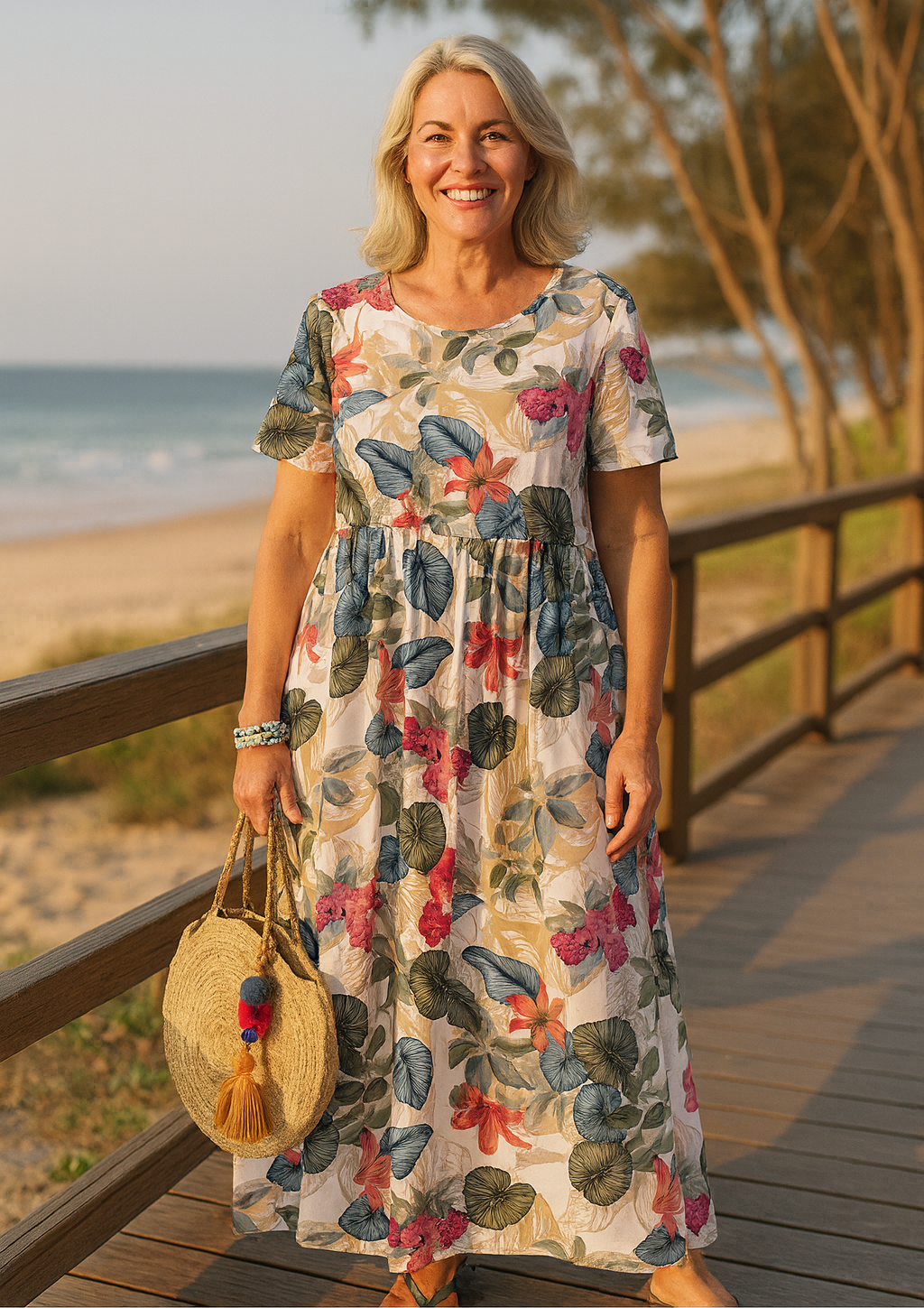 Masie - Breezy Floral Maxi Dress
