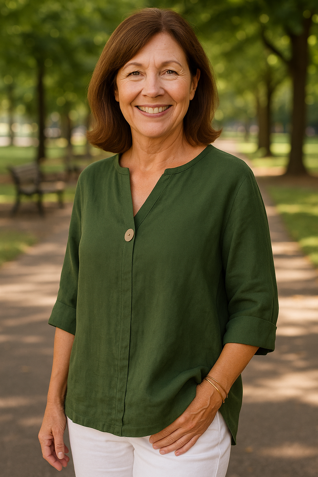 Tahlia - Relaxed V-Neck Blouse