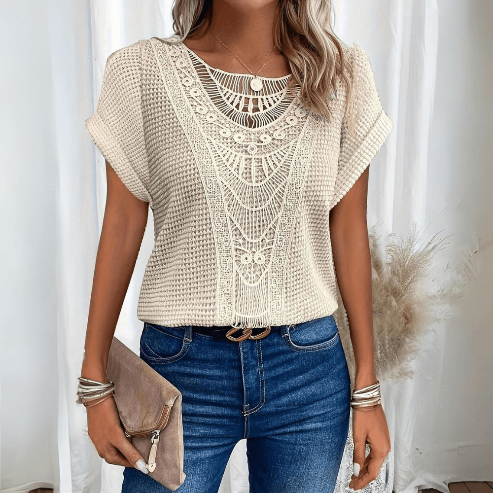 Elena - Elegant Crochet Blouse