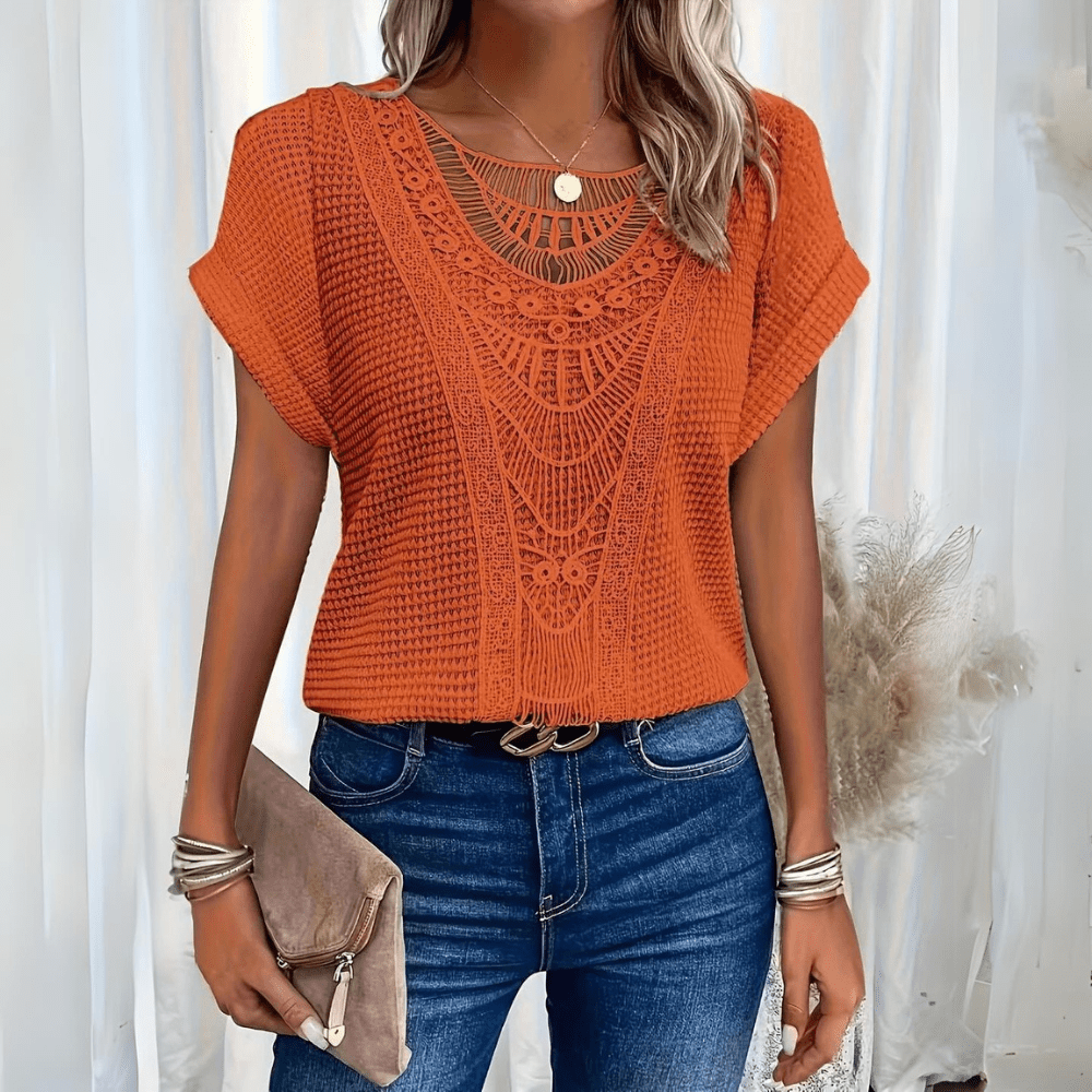 Elena - Elegant Crochet Blouse