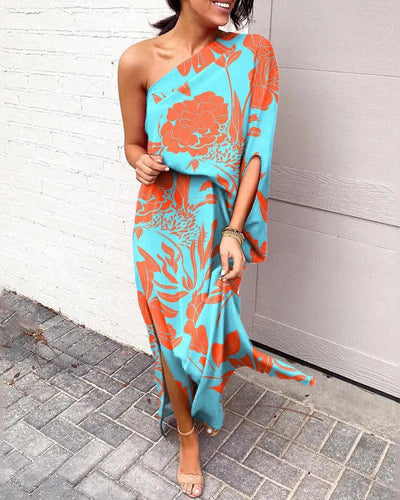 Grace - One-Shoulder Floral Maxi Dress