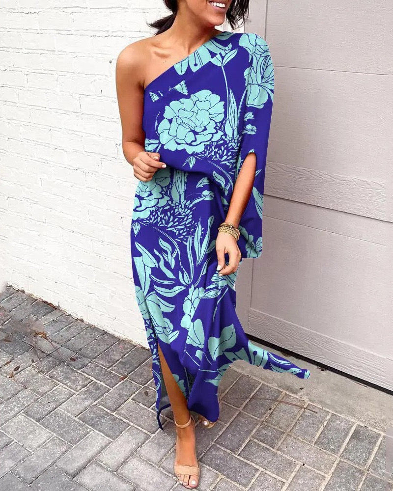 Grace - One-Shoulder Floral Maxi Dress