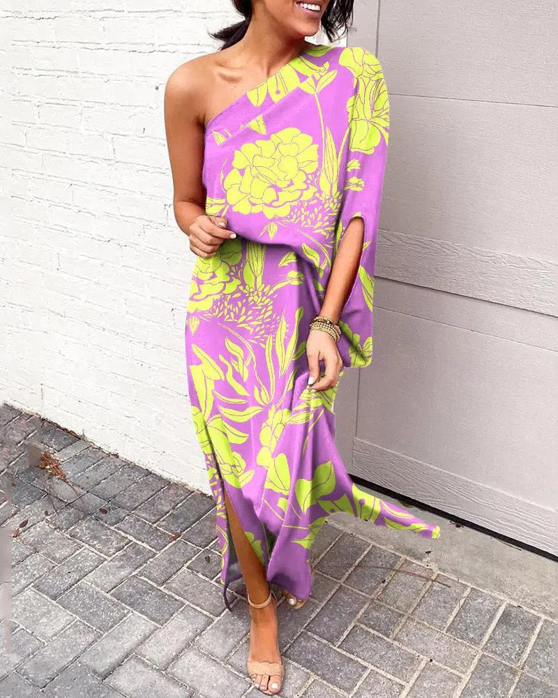 Grace - One-Shoulder Floral Maxi Dress