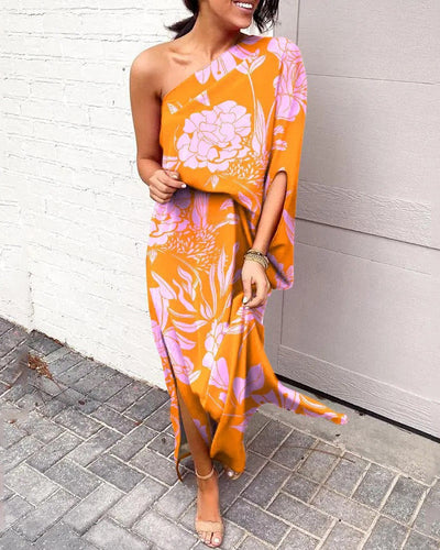 Grace - One-Shoulder Floral Maxi Dress