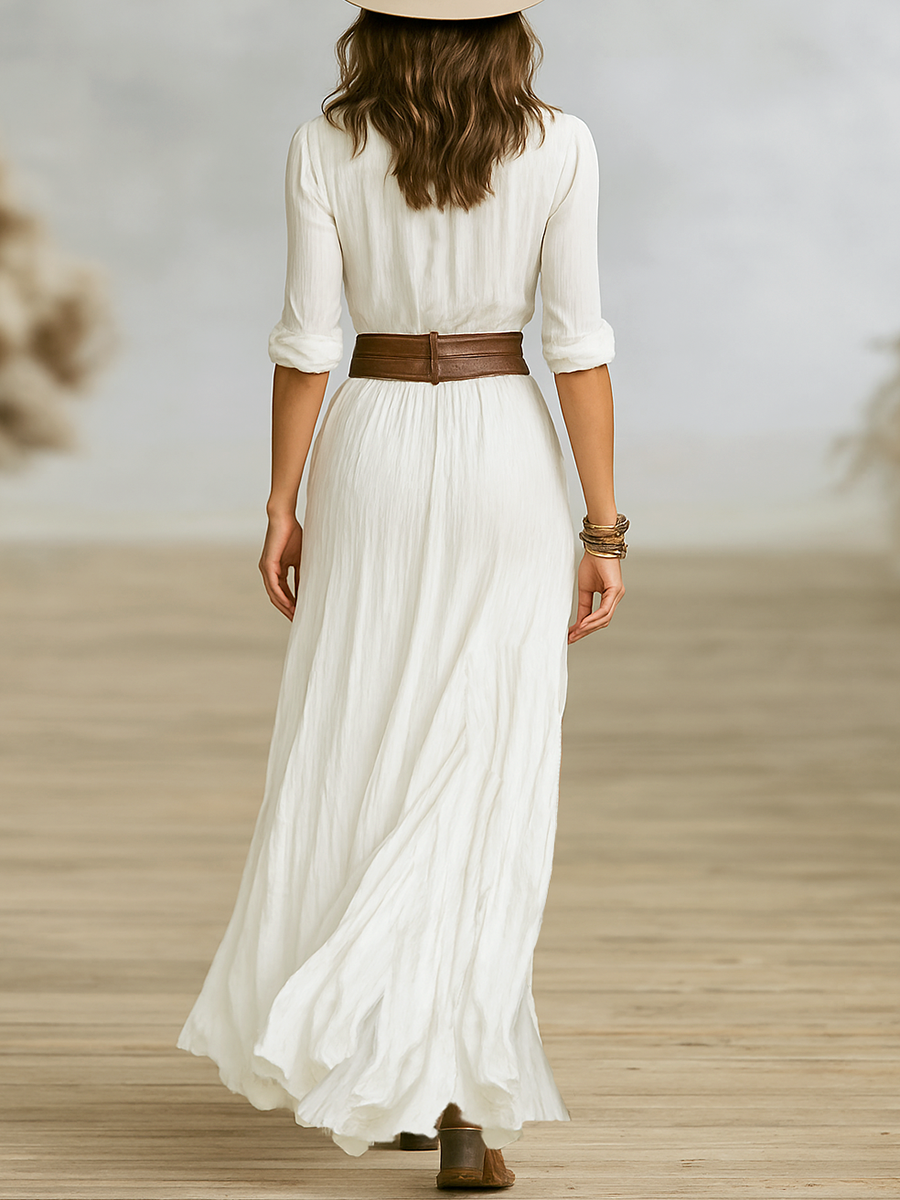Sophia Chic Maxi Dress Including Belt