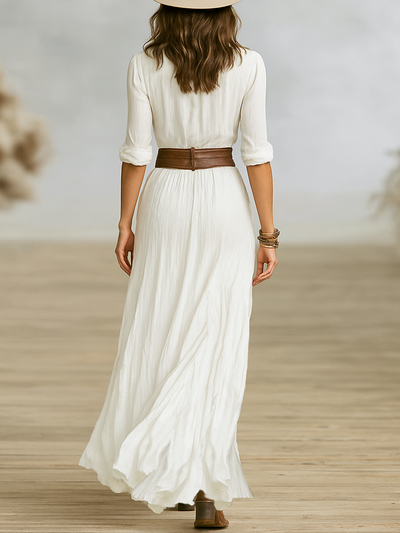 Sophia Chic Maxi Dress Including Belt