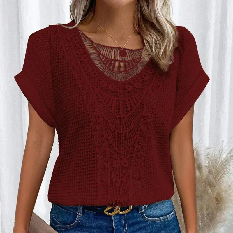 Elena - Elegant Crochet Blouse