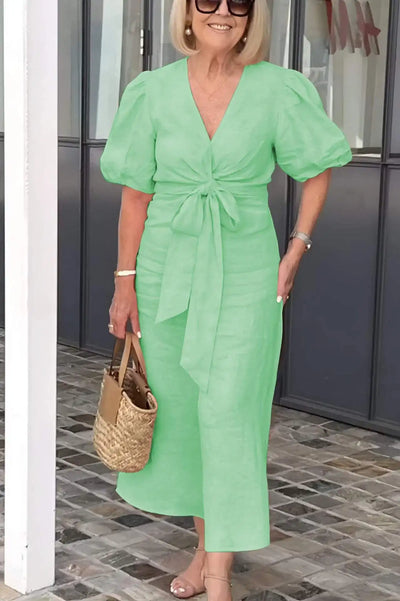 Victoria - Elegant V-Neck Dress