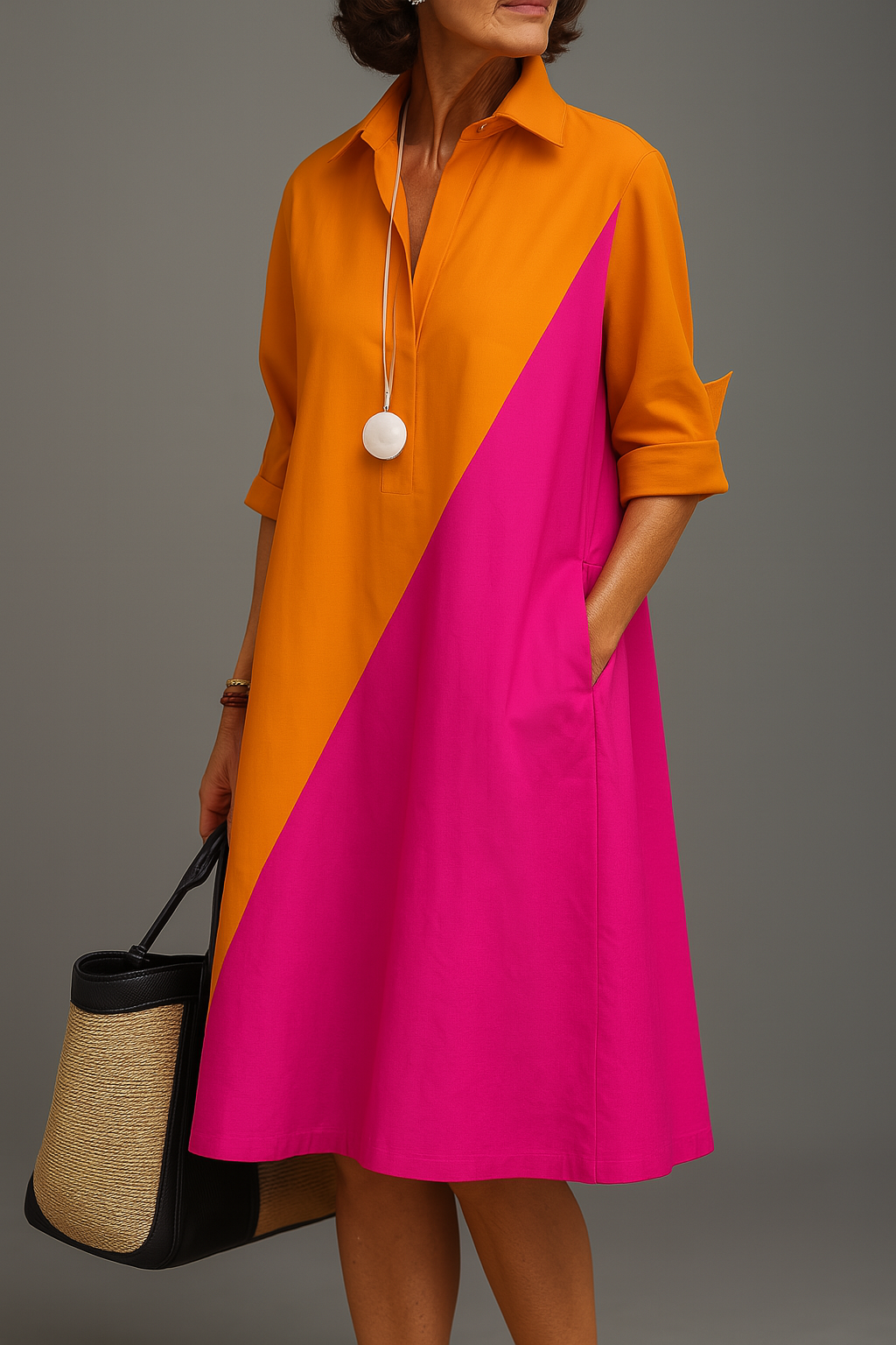Jelene - Elegant Midi Dress for Effortless Refinement