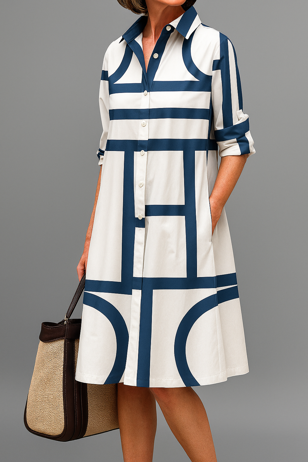 Jania - Elegant Midi Dress for Effortless Style