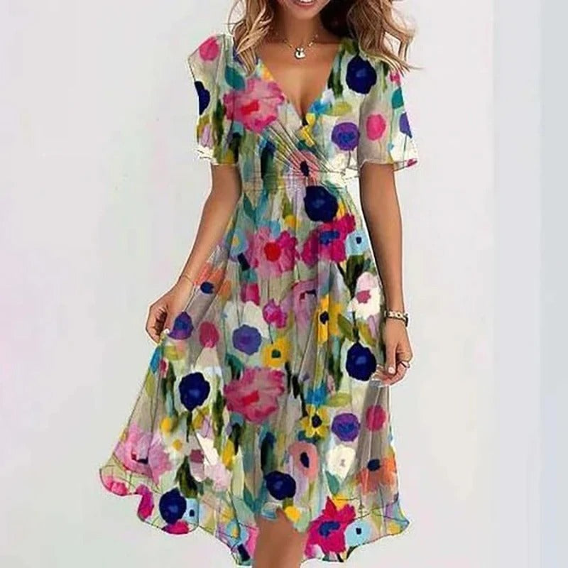 Ava - Elegant Colorful Dress