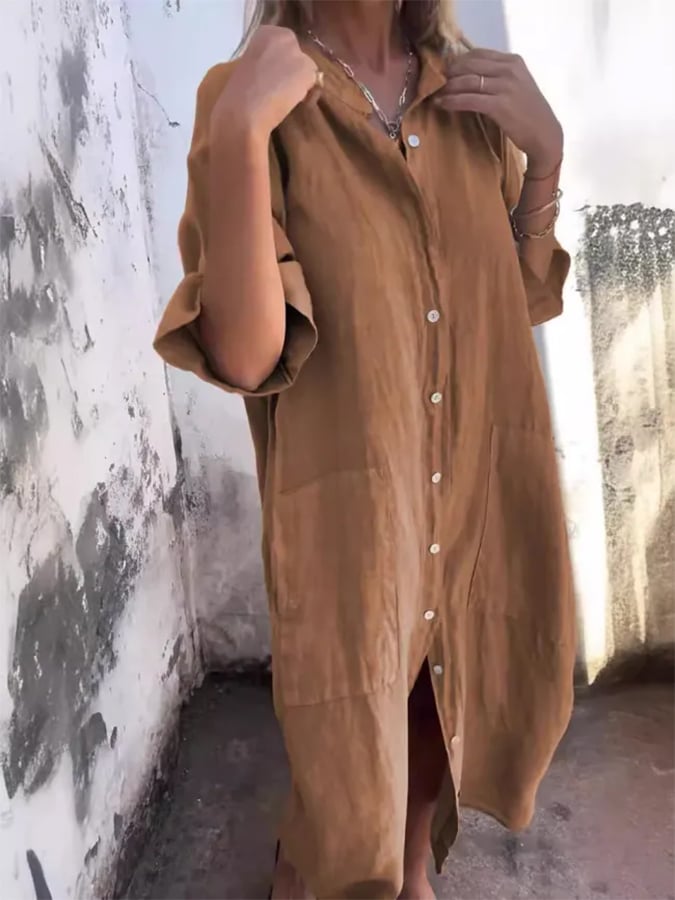 Amelia - Buttoned Breeze Dress