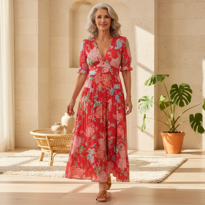 Rosae - Vibrant Floral Maxi Dress