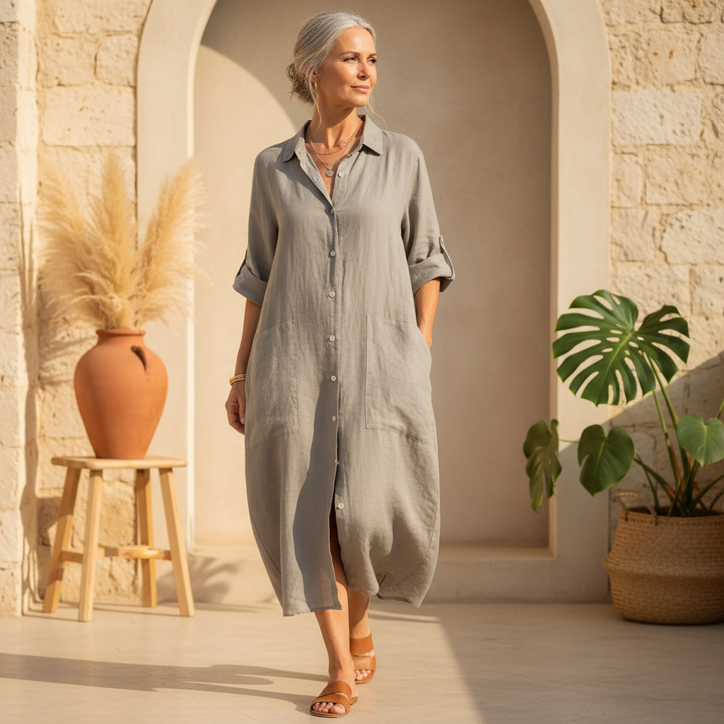 Amelia - Buttoned Breeze Dress