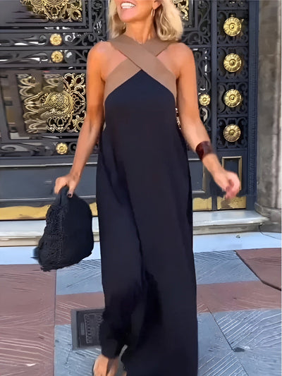 Emily Breathable Comfortable Crossed Maxi Dress