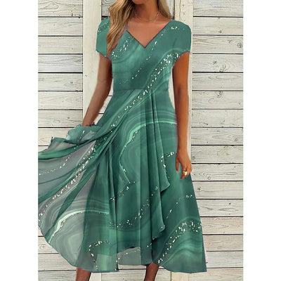 Isla - V-neck Midi Dress