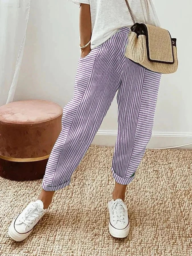 Olivia - Striped Trousers